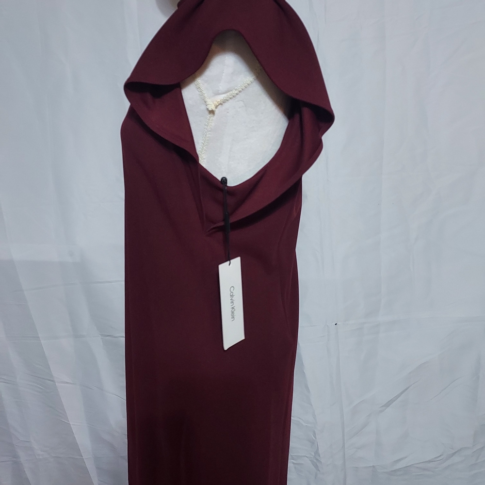 Calvin Klein Collection Deep Burgundy Midi Dress - Picture 3 of 5